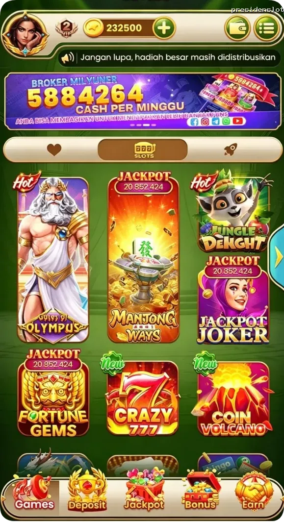 presidenslot Preview - Resmi Unduh